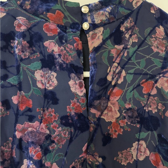 Tommy Hilfiger Sleeveless Floral Print Velvet Burnout Dress Size 4 EUC - Picture 9 of 12